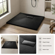 SMC Black Shower Tray 90x90 Cm