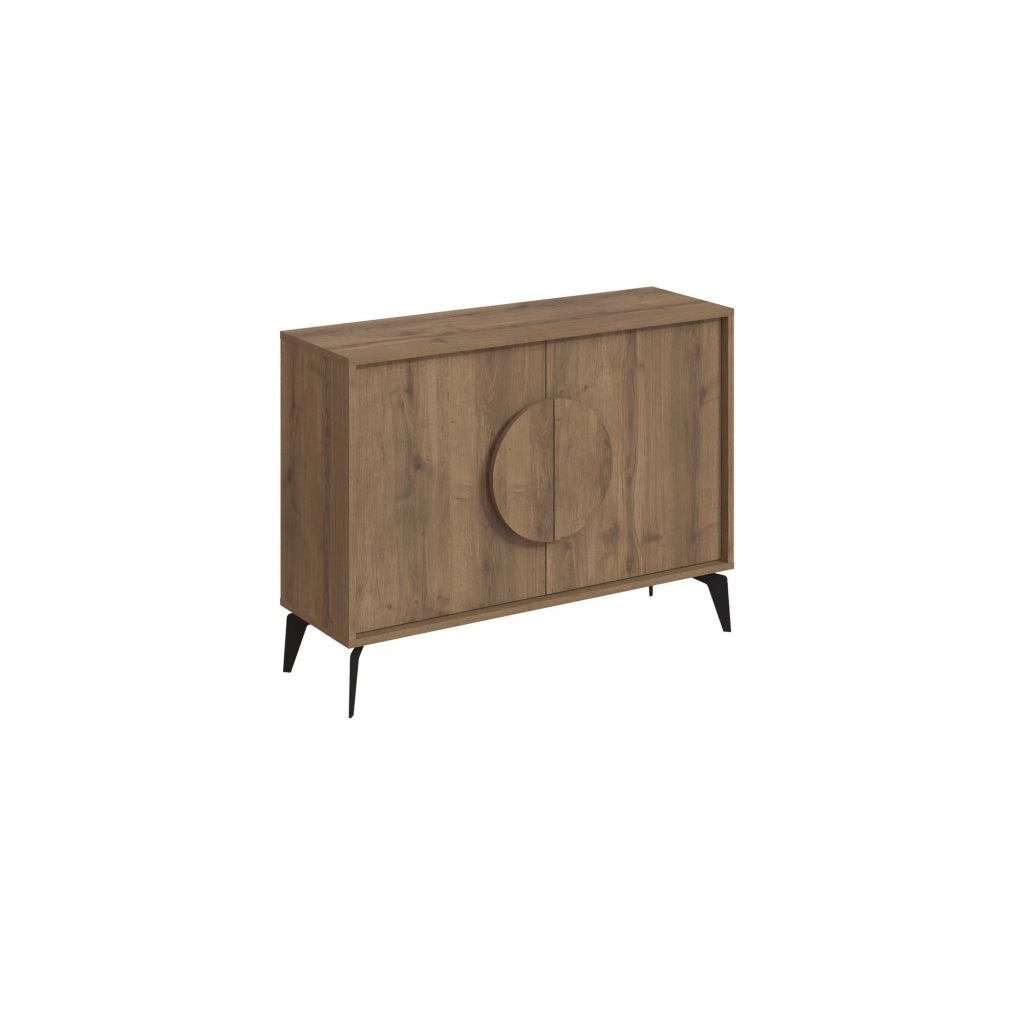 Credenza in legno "Gora" - 110 x 36 x 82 cm - Marrone