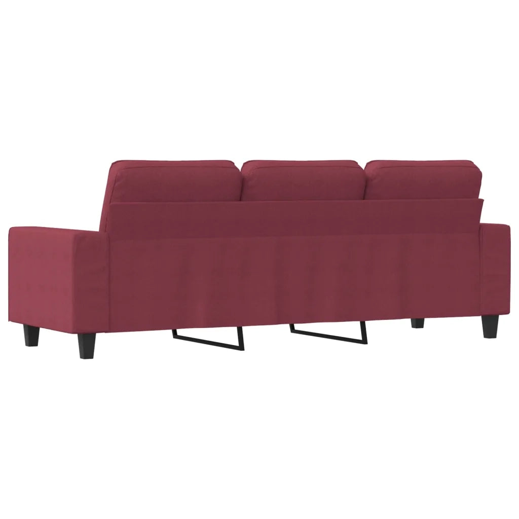 Divano | Divano da soggiorno | Sofa a 3 Posti Rosso Vino 180 cm in Tessuto