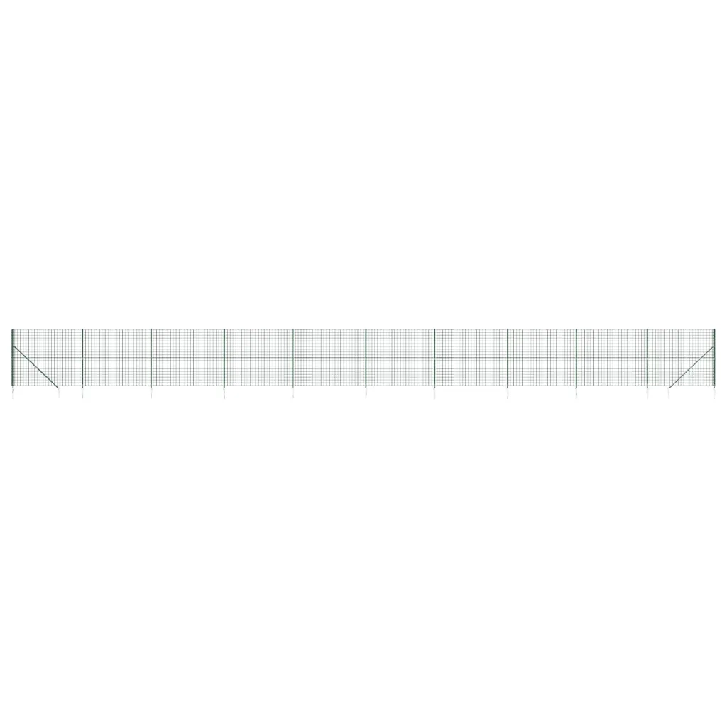 Recinzione Metallica con Picchetti Ancoraggio Verde 1,4x25 mcod mxl 81457