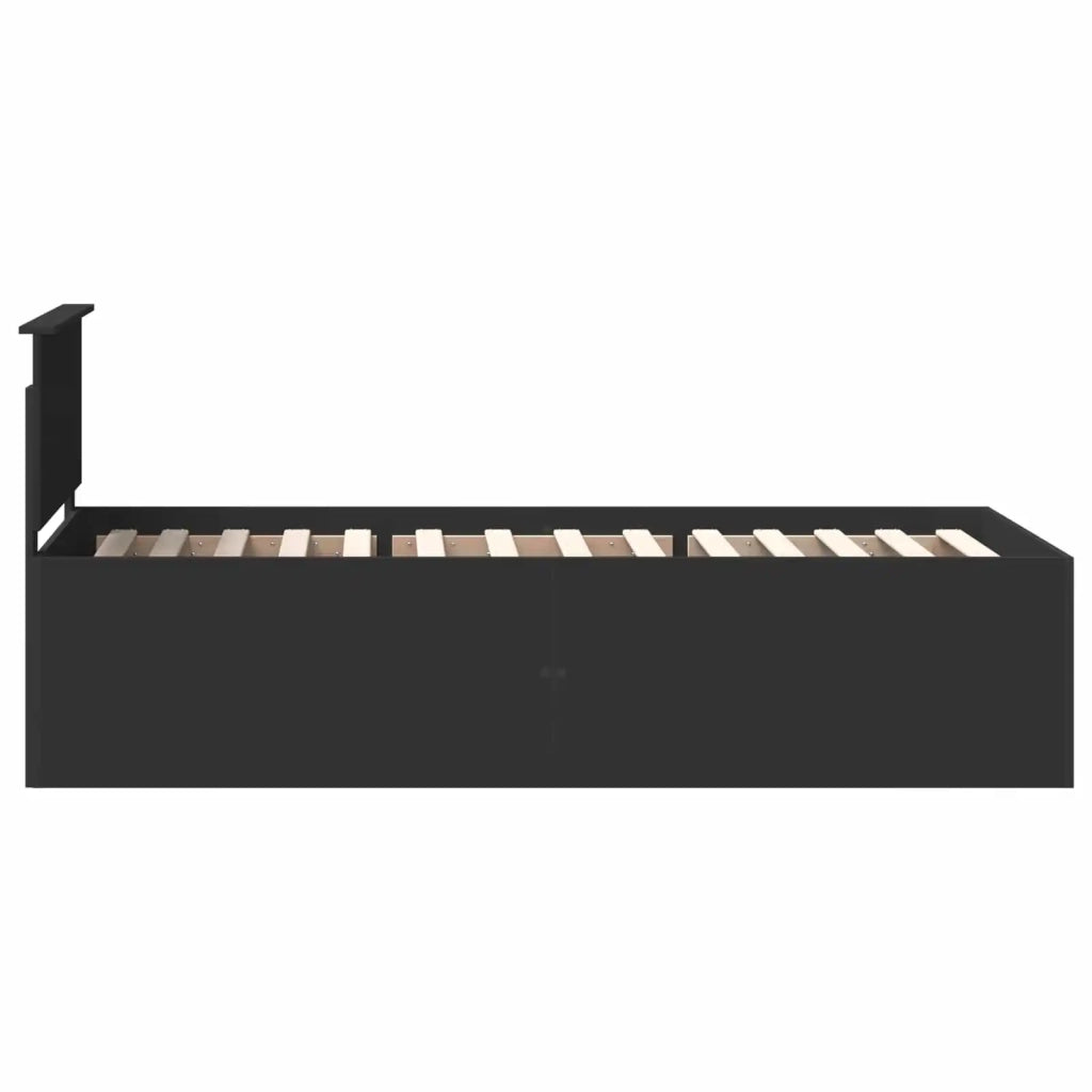Struttura del letto Nero 90 x 200 cm Legno multistrato