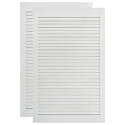 Set di 2 ante a persiana ante per armadi ante per mensole rivestimento per armadio guardaroba bianco 99,3 x 59,4 cm legno di pino massiccio 02_0003913