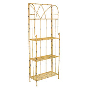 Scaffale in ferro battuto giallo 60x28x160h