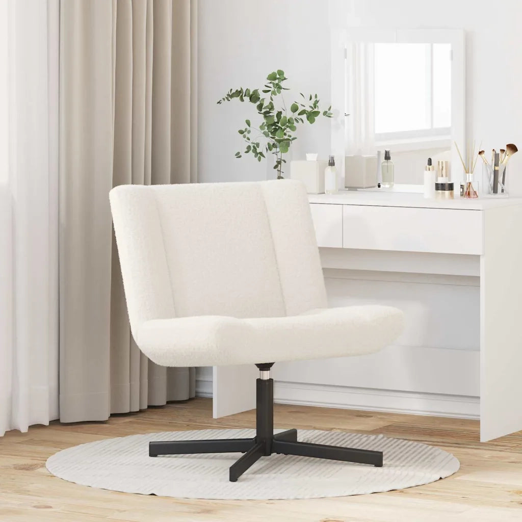 Sedia girevole Crema 63 x 75 x 76 cm Pelle di Pecora 42007335