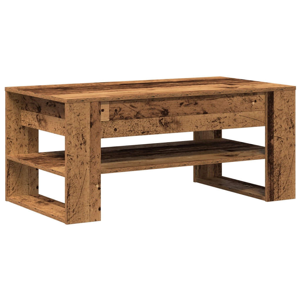 Tavolino da caffÃ¨ in legno antico 102x55x45 cm in legno ingegnerizzato