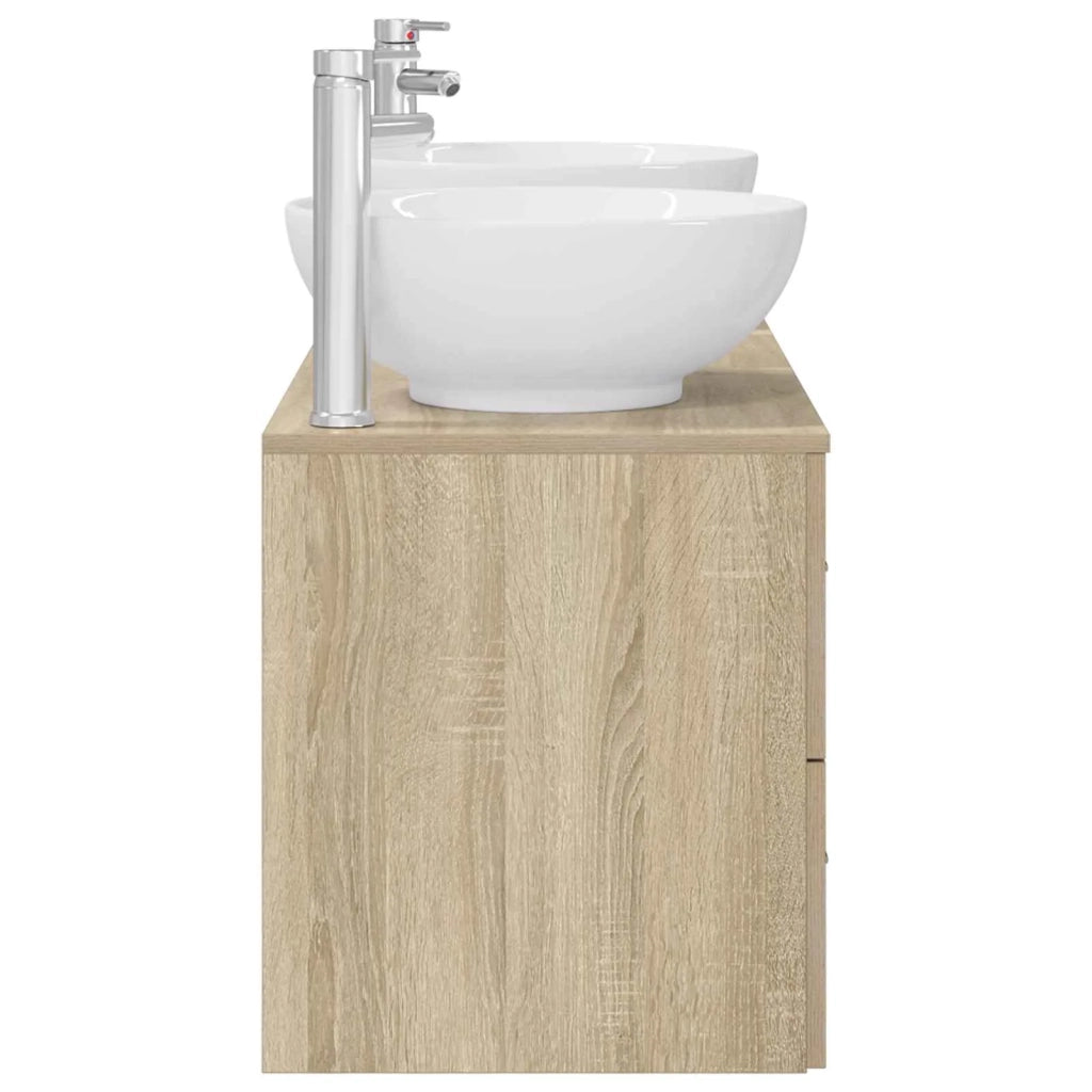Set di mobili per il bagno 3 pz Rovere Sonoma 3405901