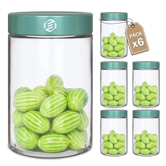 Set di contenitori per overnight oats in vaso di mason - contenitore per muesli - set per havermout - set per preparare l'ontbijt