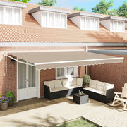 Tenda da Sole Beige 500 x 300 x 165 cm Poliestere e Metallo 3331342
