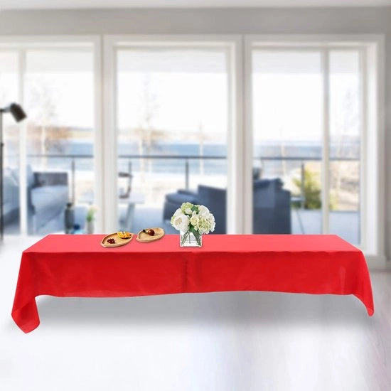 Tela da tavolo impermeabile 145x320 cm - Quadrata - Poliestere - Lavabile - Elegante - Adatta per Feste/Sposali - Tela da tavolo