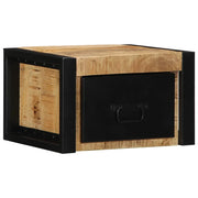 Comodini 2 pz 40x35x25 cm in Legno Massello di Mango Grezzo
