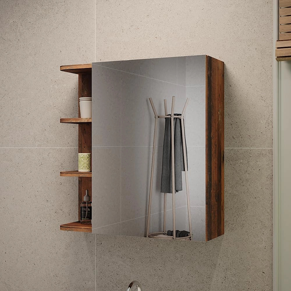 Mobile da bagno a specchio Fynn, Oldstyle, 62 x 64 cm