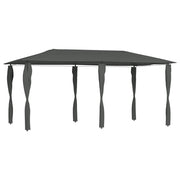 Gazebo con Montanti Rivestiti 2,98x5,3x2,59m Antracite 160 g/mÂ²