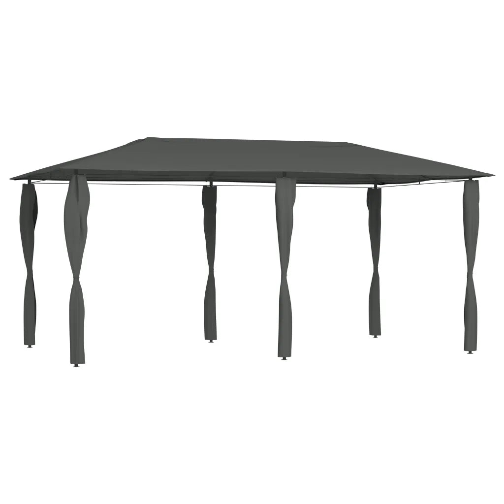 Gazebo con Montanti Rivestiti 2,98x5,3x2,59m Antracite 160 g/mÂ²