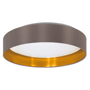 Plafoniera Contemporanea Maserlo 2 Policarbonato Bianco Luce Led Integrato