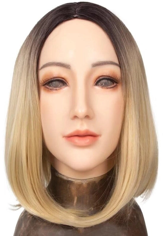 Maschera per viso in silicone morbido - Maschera per travestiti - Cosplay - Transessuale - Realistico senso di pelle