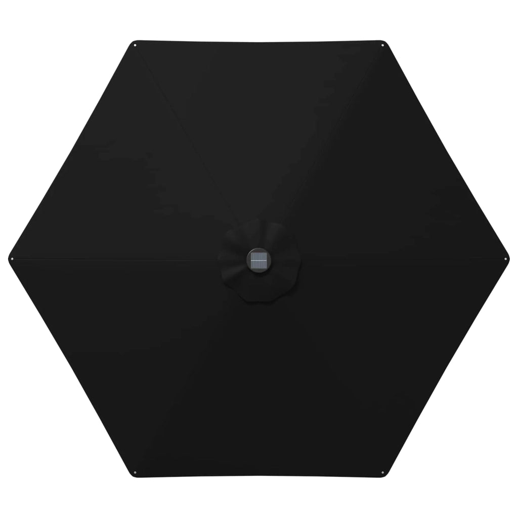 Ombrellone da giardino-Parasol da giardino con luci LED e base 270 x 270 cm Poliestere 416093