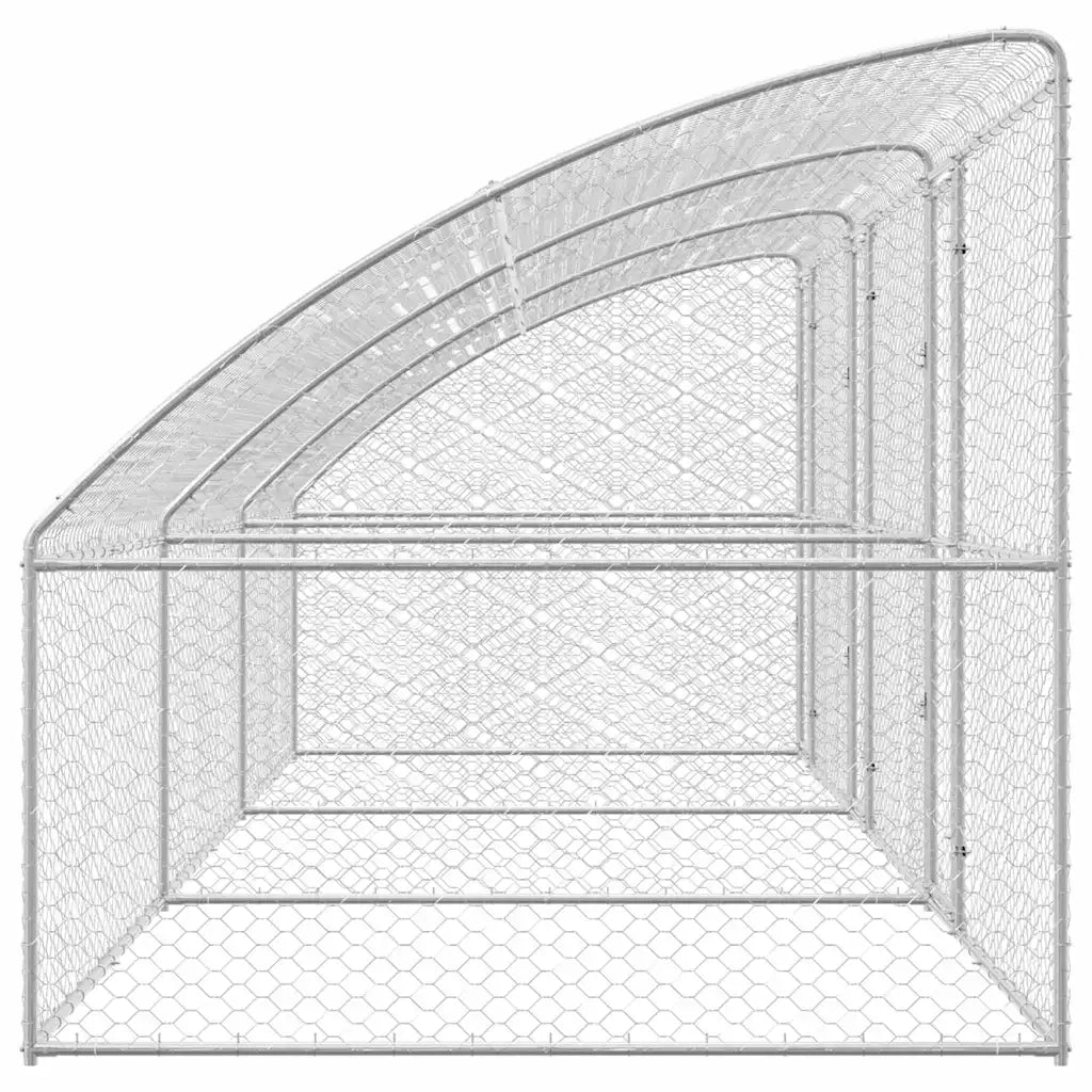 Cuccia per cani 3 pcs Argento 6 x 2 x 2 m Acciaio zincato