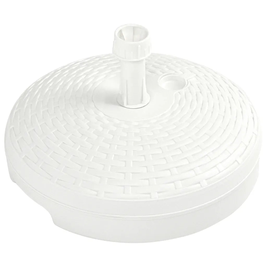 Base per ombrellone riempita 45 x 28 cm per esterni design elegante resistente alle intemperie plastica bianca 02_0045954