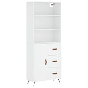 Buffet credenza cassettiera armadio mobile contenitore organizer cucina soggiorno salotto alto 69,5 x 34 x 180 cm legno ingegnerizzato bianco 02_0032540