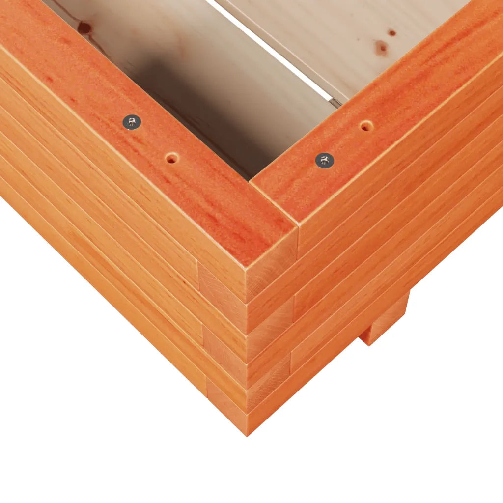 Fioriera Giardino Marrone Cera 60x60x26,5cm Legno Massello Pino 847300
