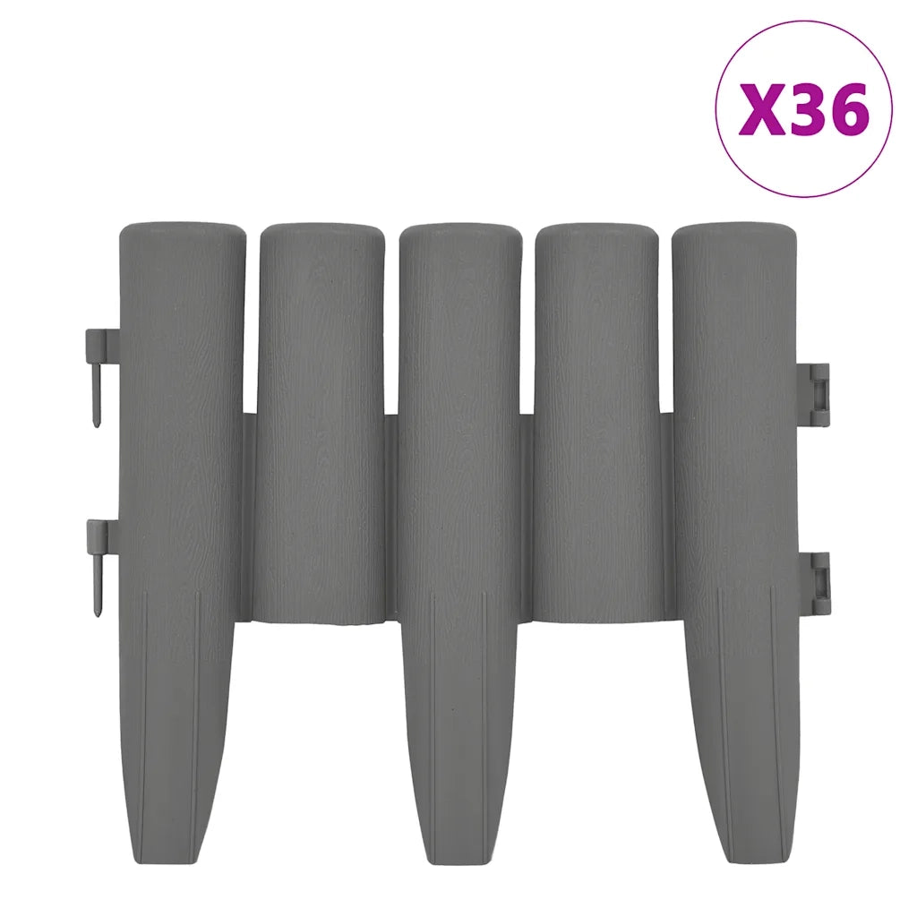 Bordature per Prato 36 pz Grigie 10 m in PP CFW6448164