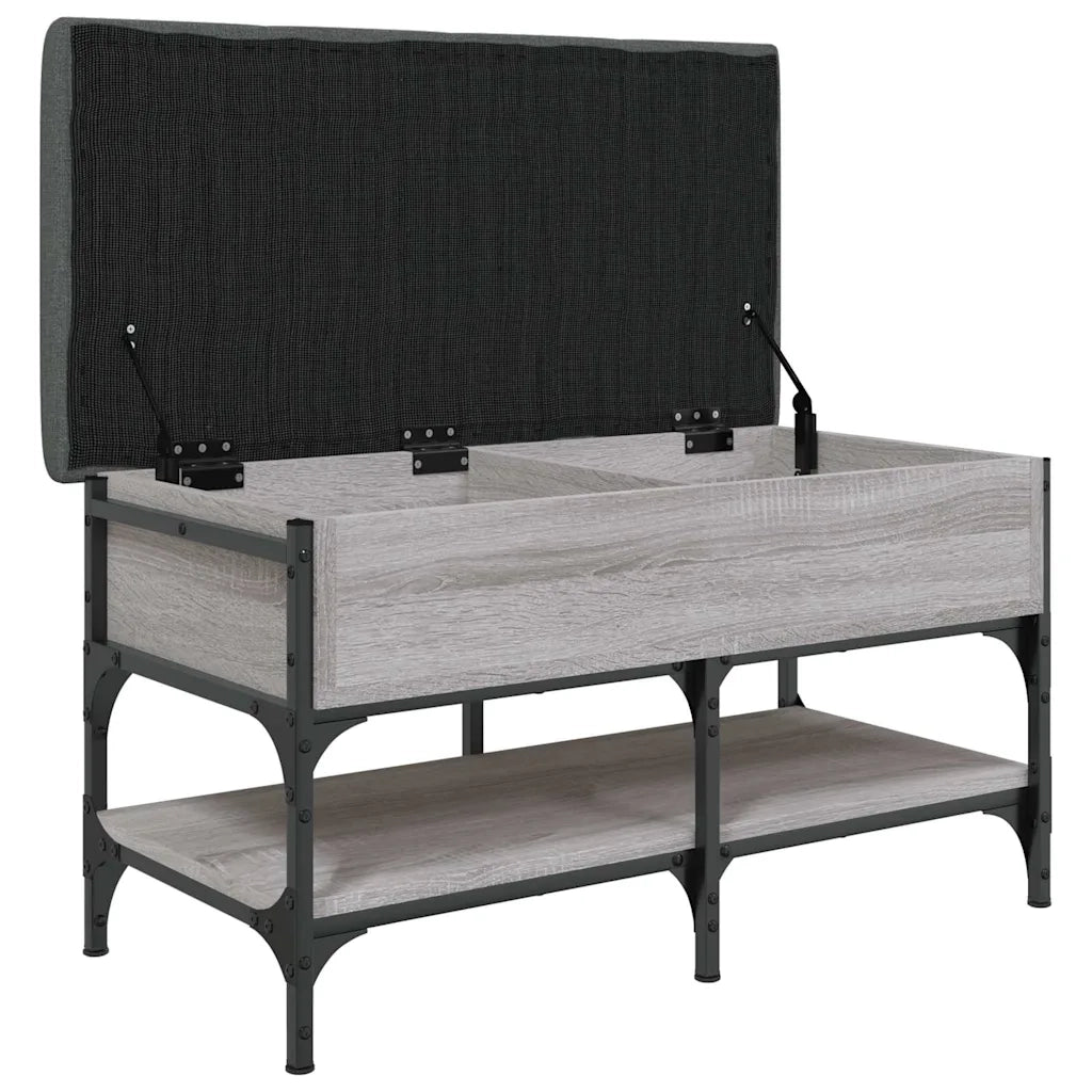 Panca Porta Scarpe-Sgabello-Panca Scarpiera Grigio Sonoma 82x42x45 cm Legno Multistrato