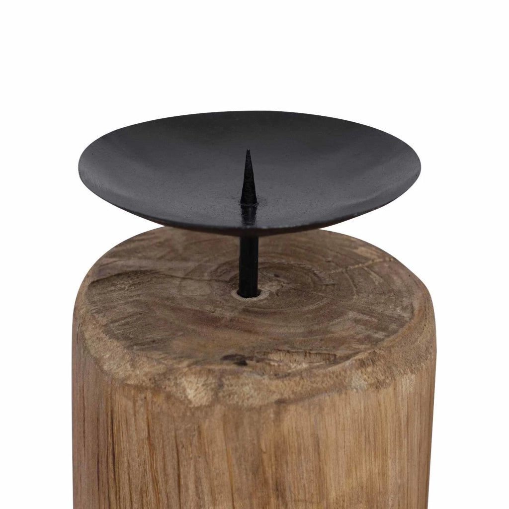 Candelabro 3 pcs Naturale Legno massello di teak 42012366