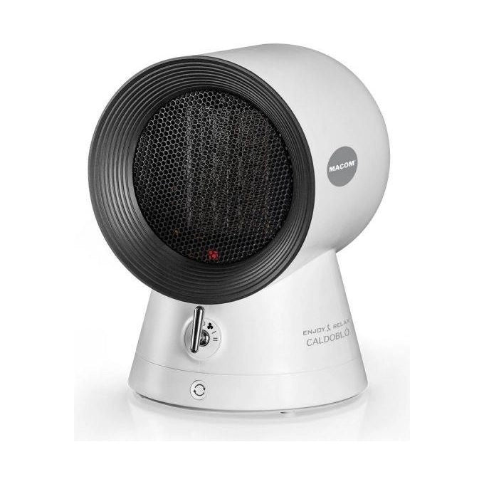Macom Caldoblò Interno Nero, Bianco 1500 W Riscaldatore ambiente elettrico con ventilatore