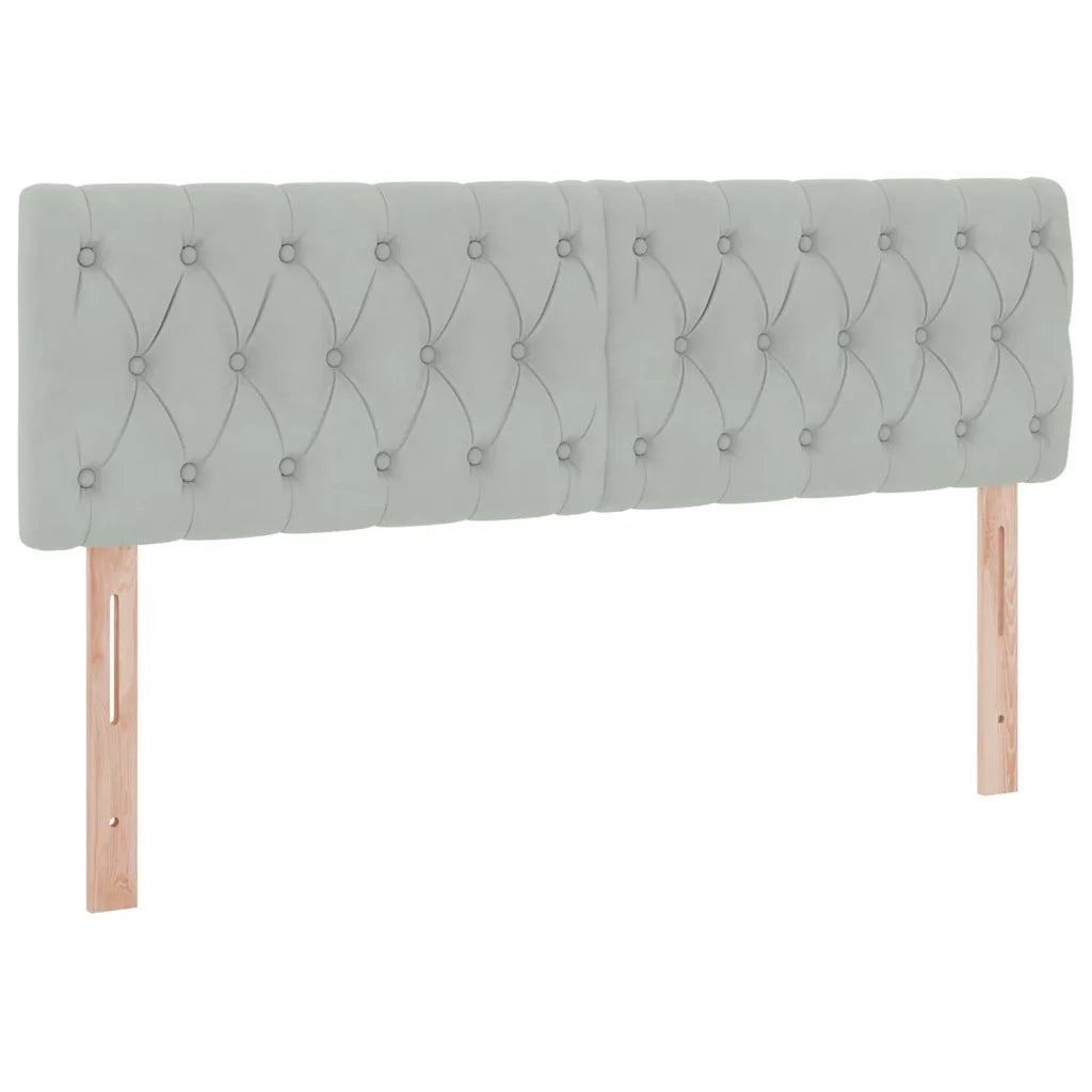 Letto con Contenitore Grigio chiaro 140 x 200 cm Velluto 3370821