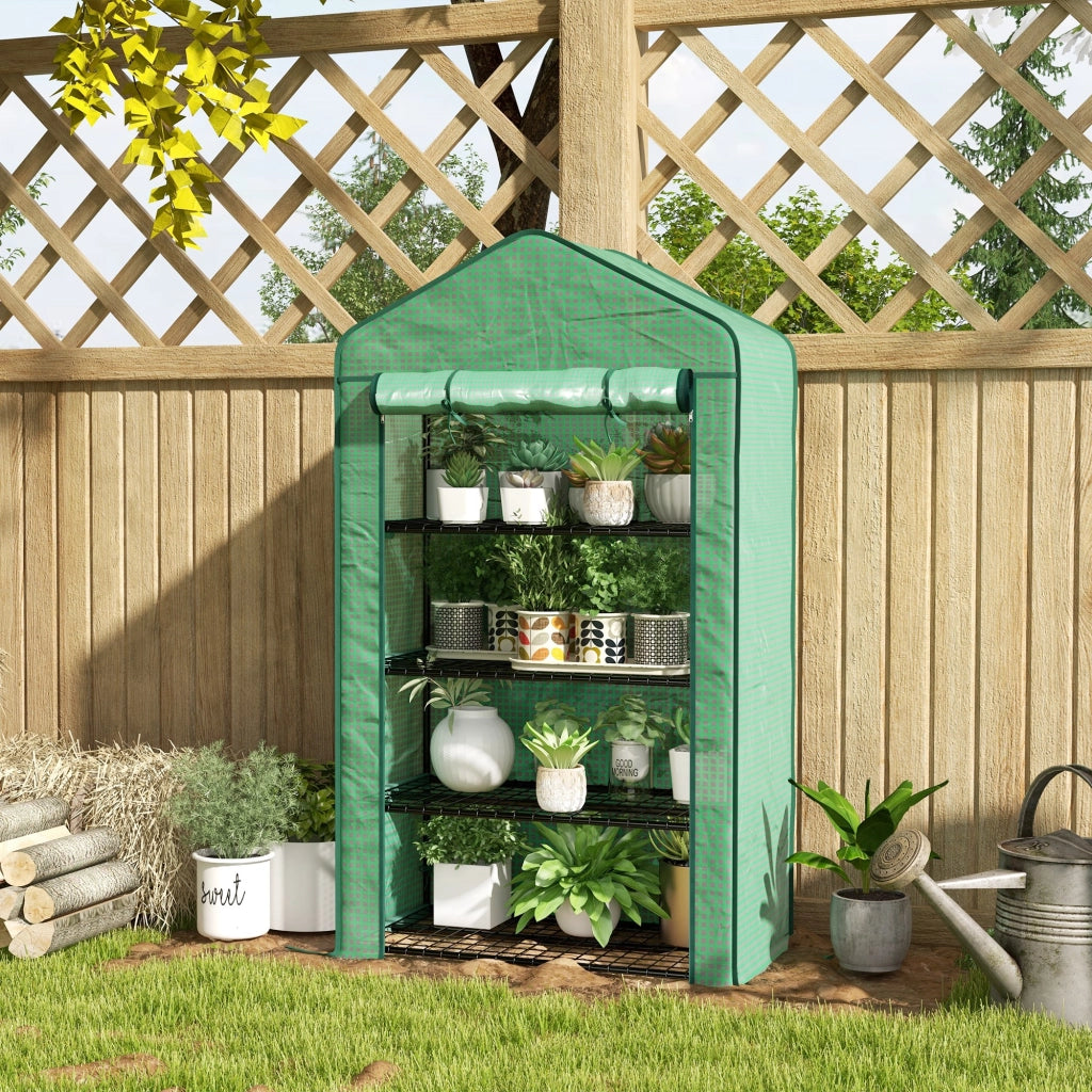 Serra da Giardino 4 Livelli ¨C zephmum ¨C Verde 90x49x160 cm Acciaio Galvanizzato