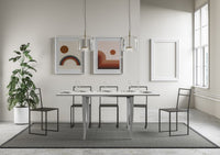 Tavolo Allungabile 90-180x90x78/80 cm Sciabola Libra Bianco Frassino