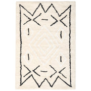 Tappetino da bagno in cotone rettangolare 60 x 90 cm Motivo geometrico Accessori da bagno Beige chiaro