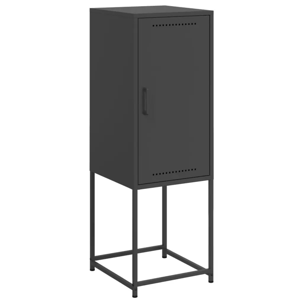 vidaXL Credenza Nera 36x39x107 cm in Acciaio