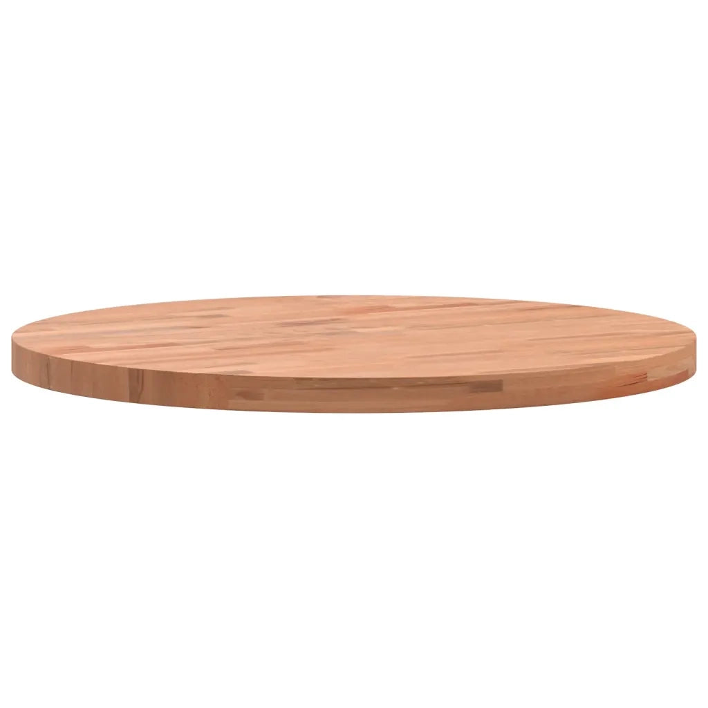 Piano per Tavolo Ã˜50x2,5 cm Rotondo in Legno Massello di Faggio