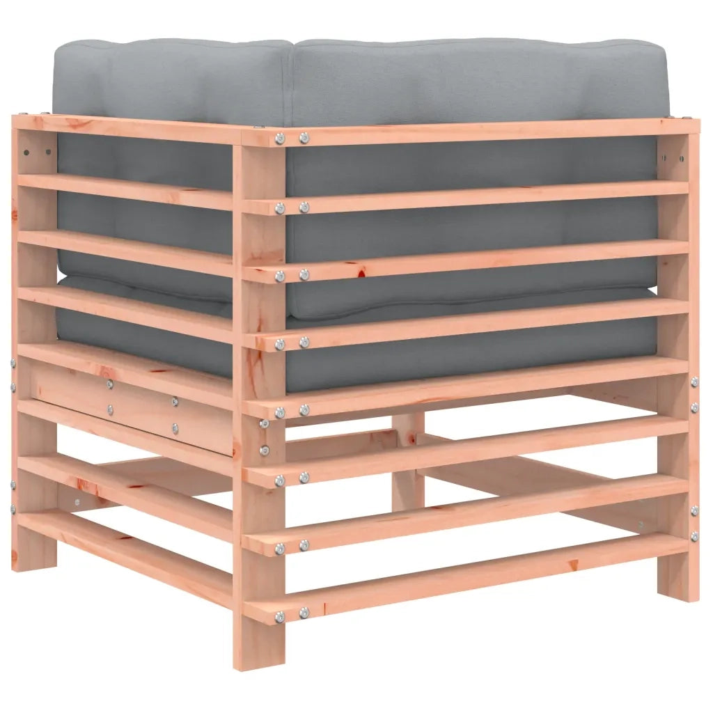 Divano componibile-Divani Angolari con Cuscini 2 pz in Legno Massello di Douglas 777444