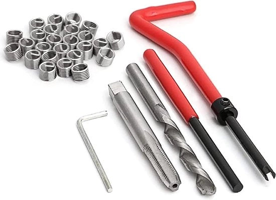 Kit di riparazione di filo 30 pezzi M6 Kit di inserti a spirale Helicoil Insert Sleeves