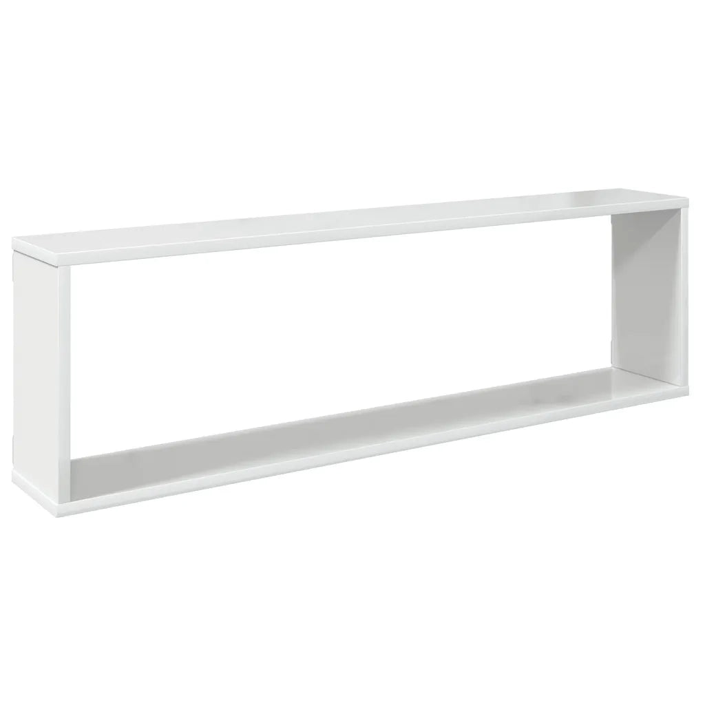 Mensole Parete a Cubo 4 pz Bianco Lucido 100x15x30cm Truciolato cod mxl 33579