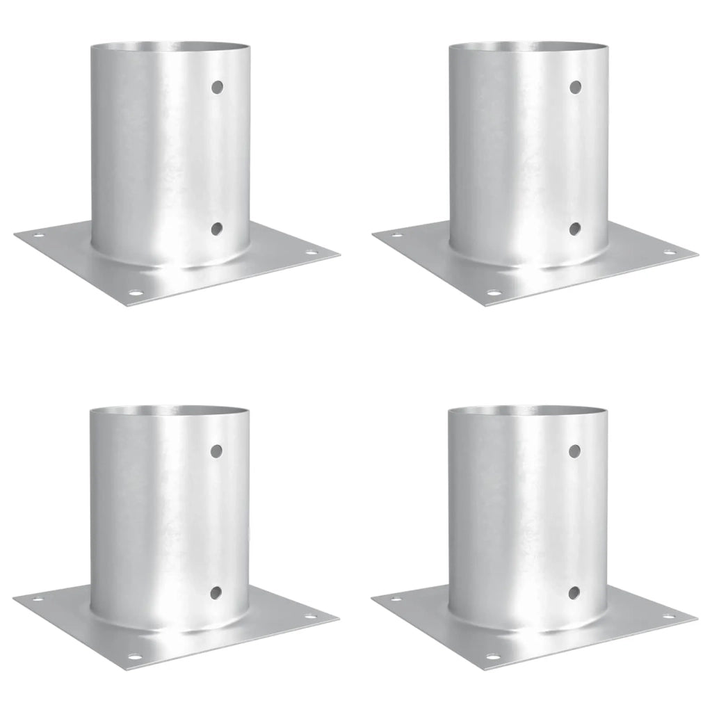 Ancora rotonda per terreno 4 pcs Argento 18 x 18 x15 cm Metallo 42030124