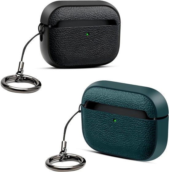 2-Pack Cuffie In-Ear TPU con Polsband e Anello Metallico, Resistente allo Schiocco e alla Ruggine, Ricarica Indipendente, Nero