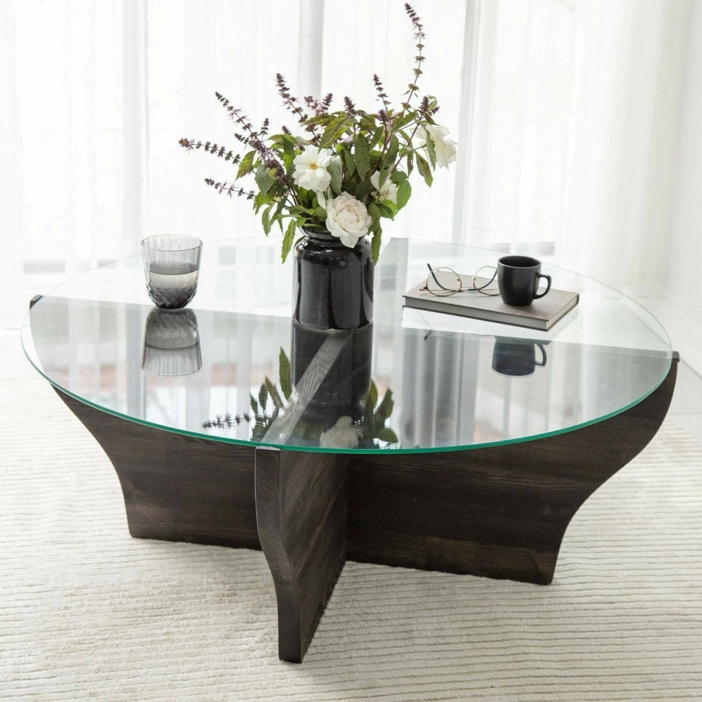Califfi, Tavolino da Salotto Portariviste, 92x92x36h cm Nero Antracite