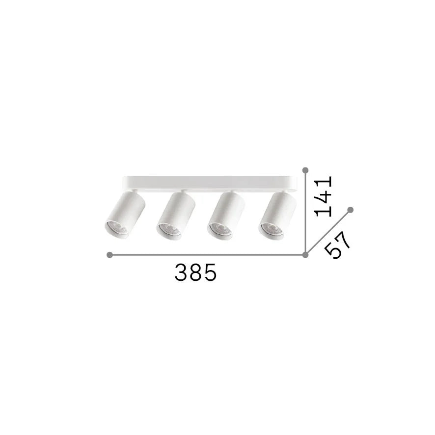 Plafoniera Collezione DYNAMITE 4 Luci GU10 Bianco Dimmerabile Ideal Lux