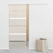 Porta Scorrevole con Fermi in Vetro ESG e Alluminio 76x205 cm