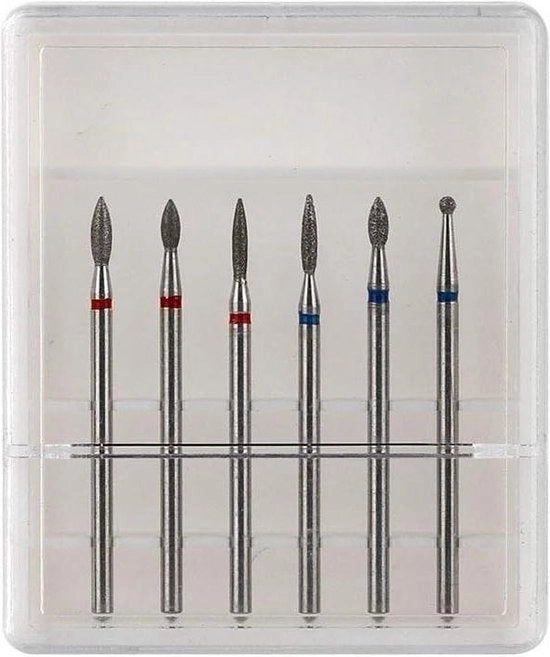 Kit per rimozione smalto elettrico con set di punte - Strumenti per manicure e pedicure a casa - Rimozione smalto e rimozione smalto - 6 pezzi.