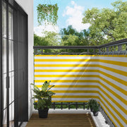 Schermo da balcone Giallo e Bianco 110 x 800 cm Tessuto Oxford 42030634