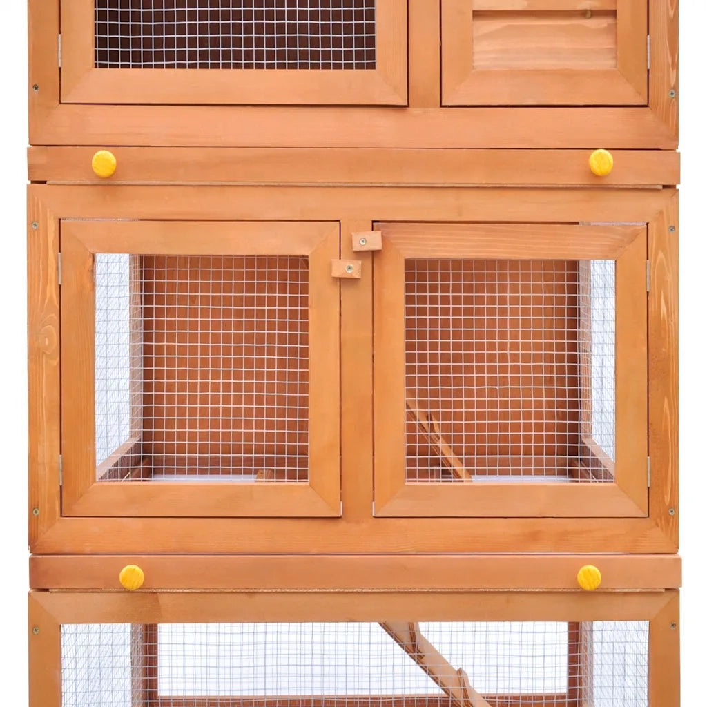 Gabbia per conigli da esterno in legno a 3 strati 273757