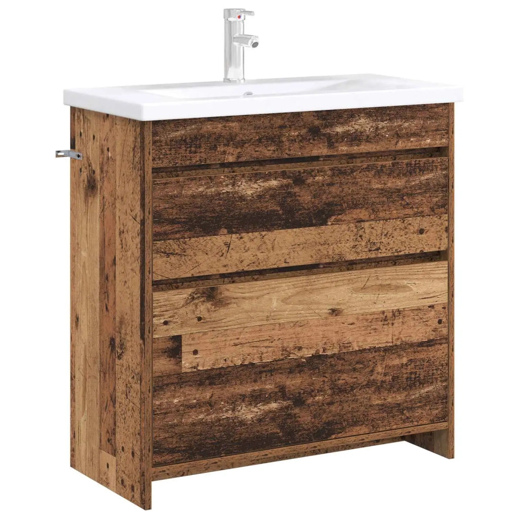 Mobiletto da Bagno Sotto Lavabo Legno antico 890742