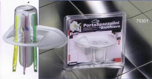 Bicchiere Portaspazzolini da apendere Perla bama