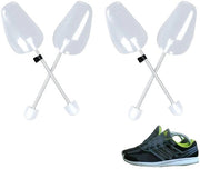 Tensionatore per Scarpe 2 Pari - Adattabile - Previene Squame - Mantiene la Forma - Adatto per Viaggio e Casa - Translucido Bianco - Cassetto per Scarpe