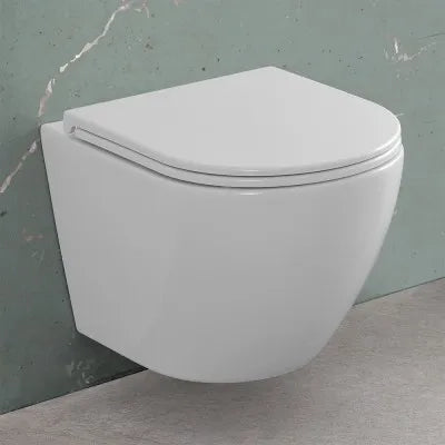 Wc sospeso con scarico a vortice e copriwc soft-close Tao