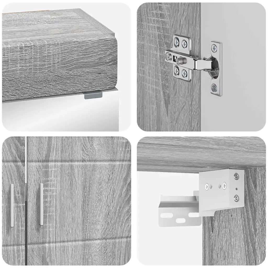 Set di mobili per il bagno TULUM 4 pcs Grigio Sonoma
